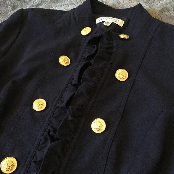 Like New Military Double Breasted Blazer - Picture 7 of 8